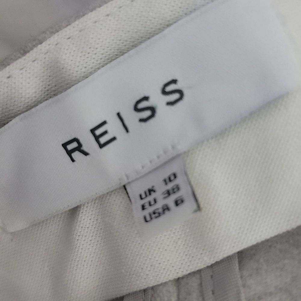 Reiss Slim Leg Wool Light Gray Career Trouser Pant 6 - Picture 4 of 4